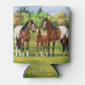 Paarden van de bruine baai Appaloosa in de zomerpe Blikjeskoeler (Voorkant)