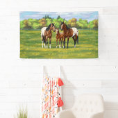 Paarden van de bruine baai Appaloosa in de zomerpe Spandoek (Insitu)