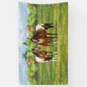 Paarden van de bruine baai Appaloosa in de zomerpe Spandoek (Verticaal)