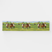 Paarden van de bruine baai Appaloosa in de zomerpe Spandoek (Horizontaal)