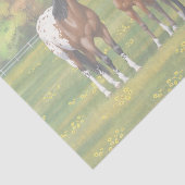 Paarden van de bruine baai Appaloosa in de zomerpe Tissuepapier (Detail)