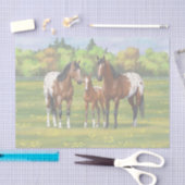 Paarden van de bruine baai Appaloosa in de zomerpe Tissuepapier (Craft)