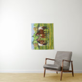 Paarden van de bruine baai Appaloosa in de zomerpe Wandkleed (In situ)