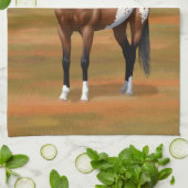 Paarden van de bruine baai van Appaloosa in het na Theedoek (Gevouwen)