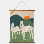 Paarden van de Highland Hangend Wandkleed (Voorkant)