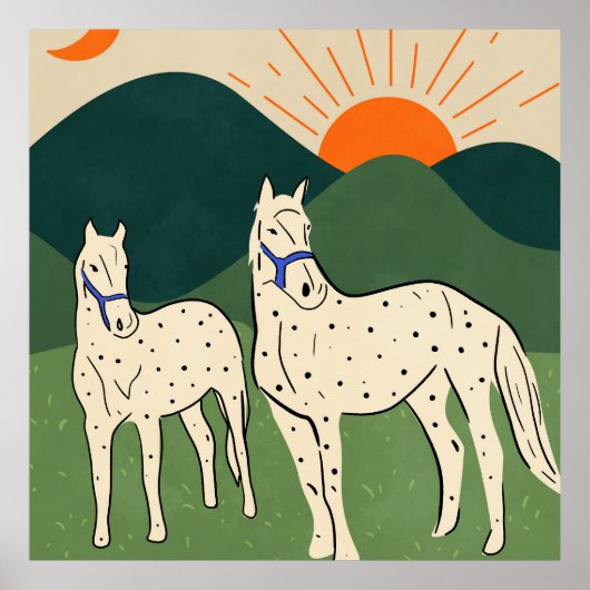 Paarden van de Highland Poster (Voorkant)