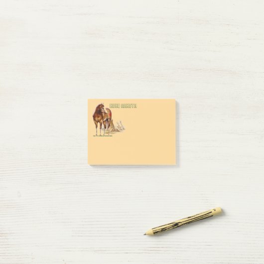 "Paarden van de Hohe Nakota" Post-it® Notes (Op bureau)