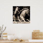 Paarden van Florence afdrukken Poster (Keuken)
