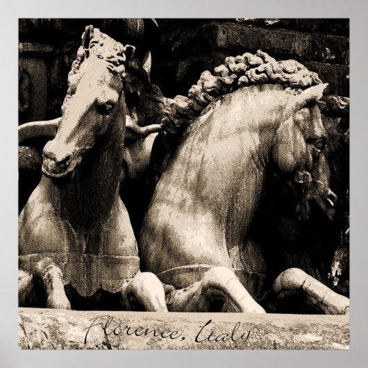 Paarden van Florence afdrukken Poster (Voorkant)