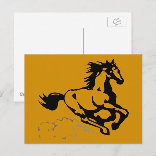 Paarden van galoping Wild en Free Briefkaart (Voorkant / Achterkant)