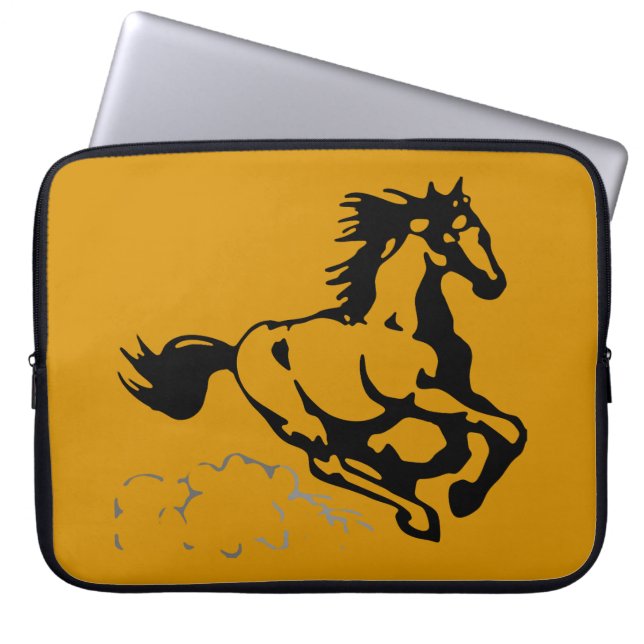 Paarden van galoping Wild en Free Laptop Sleeve (Voorkant)