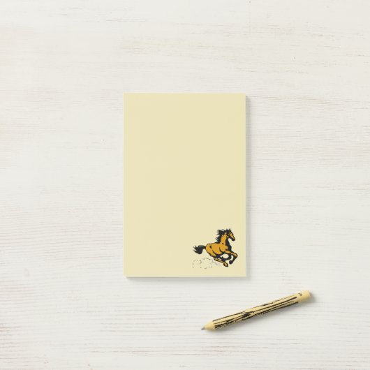 Paarden van galoping Wild en Free Post-it® Notes (Op bureau)