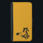Paarden van galoping Wild en Free<br><div class="desc">Een fantastische illustratie van een galoppingpaard. Dit paard is een gouden kastanjebruine kleur met een zwarte mane en staart. Hij kan snel galopend worden gezien met wolken stof die door zijn hakken worden opgestoken. Zijn manie en staart vliegen in de bries. Geweldig voor paardenliefhebbers.</div>