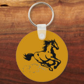 Paarden van galoping Wild en Free Sleutelhanger (Voorkant)
