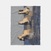Paarden van het Zee - wilde paarden Fleece Deken (Voorkant)