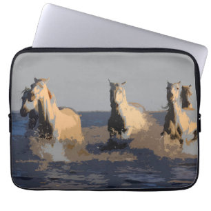 Paarden van het Zee - wilde paarden Laptop Sleeve