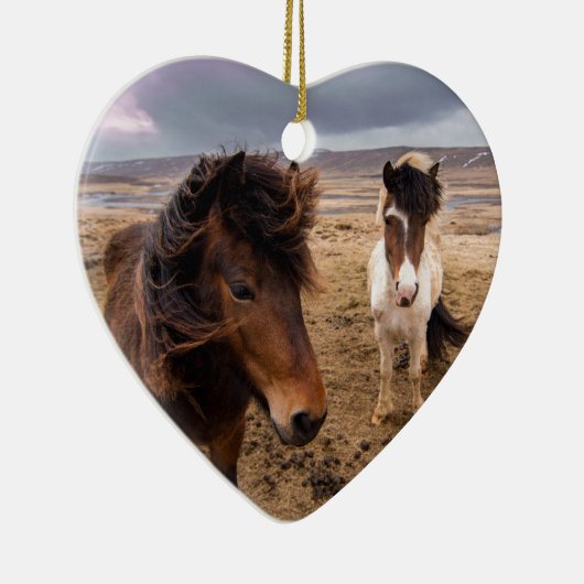 Paarden van IJsland Keramisch Ornament (Rechts)