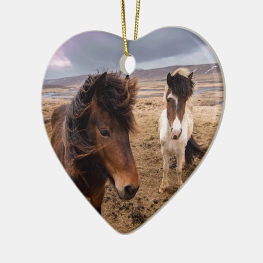 Paarden van IJsland Keramisch Ornament (Links)