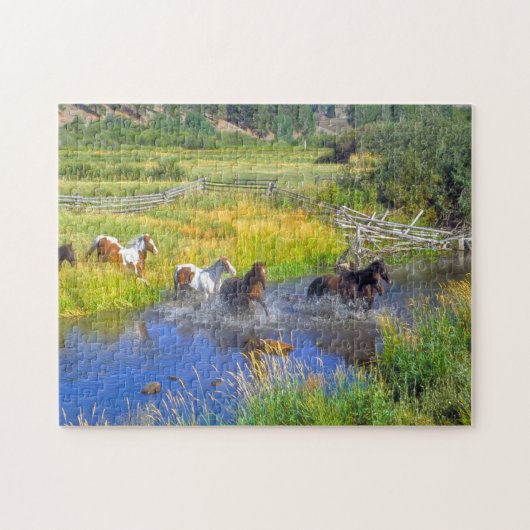 Paarden van Montana. Legpuzzel (Horizontaal)