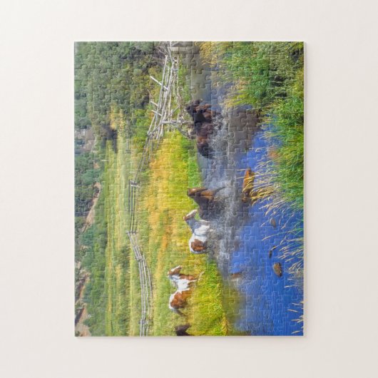 Paarden van Montana. Legpuzzel (Verticaal)