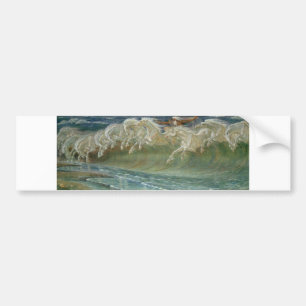 * Paarden van Neptune* door Walter Crane Bumpersticker