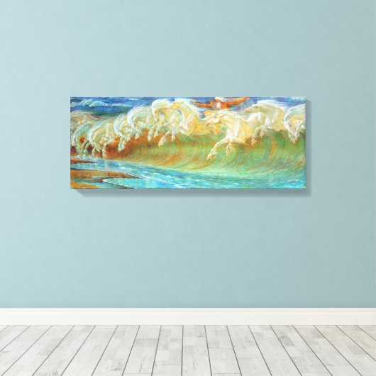 Paarden van Neptunus Canvas Afdruk (Insitu (Houten vloer))