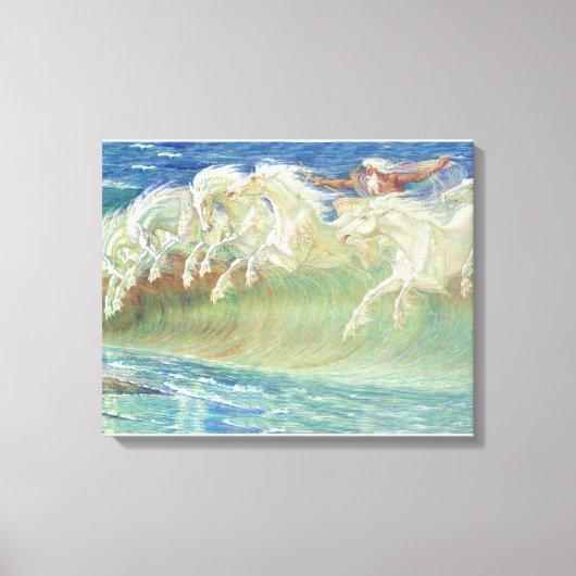 Paarden van Neptunus door Walter Crane Canvas Afdruk (Voorkant)