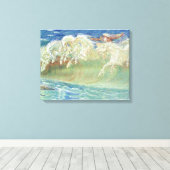 Paarden van Neptunus door Walter Crane Canvas Afdruk (Insitu (Houten vloer))
