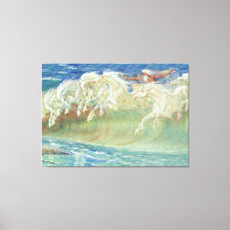 Paarden van Neptunus door Walter Crane Canvas Afdruk