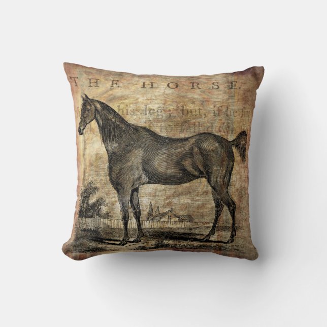 Paarden van  paard Thoroughbred en van Arabieren Kussen (Voorkant)