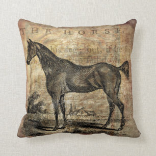 Paarden van  paard Thoroughbred en van Arabieren Kussen