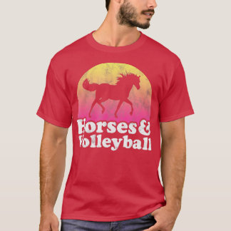 Paarden van paarden en volleybalvrouwen t-shirt