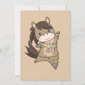 Paarden van paardenkerstwinterwinterwinterpaarden  feestdagenkaart (Voorkant)