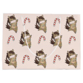 Paarden van paardenwinterwinterpaarden met paarden groot cadeauzakje (Achterkant)