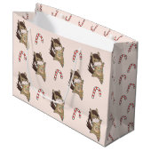 Paarden van paardenwinterwinterpaarden met paarden groot cadeauzakje (Voorkant Gekanteld)