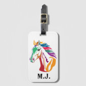 Paarden van vele kleuren bagagelabel (Voorkant (verticaal))