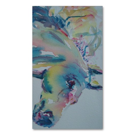 Paarden van vele kleuren magnetisch visitekaartje (Voorkant Verticaal)