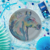 Paarden van vele kleuren papieren bordje (Feest)