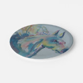 Paarden van vele kleuren papieren bordje (Gekanteld)