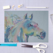 Paarden van vele kleuren tissuepapier (Craft)