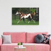 Paarden van verf die lopen 1 canvas afdruk (Insitu (Woonkamer))