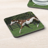 Paarden van verf die lopen 1 drankjes onderzetter (Linkerzijde)