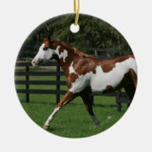 Paarden van verf die lopen 1 keramisch ornament (Voorkant)