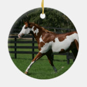 Paarden van verf die lopen 1 keramisch ornament (Achterkant)