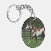 Paarden van verf die lopen 1 sleutelhanger (Voorkant Links)