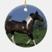 Paarden van verf die lopen 2 keramisch ornament (Achterkant)