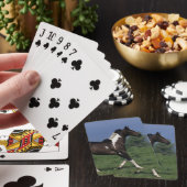 Paarden van verf die lopen 2 pokerkaarten (Insitu)