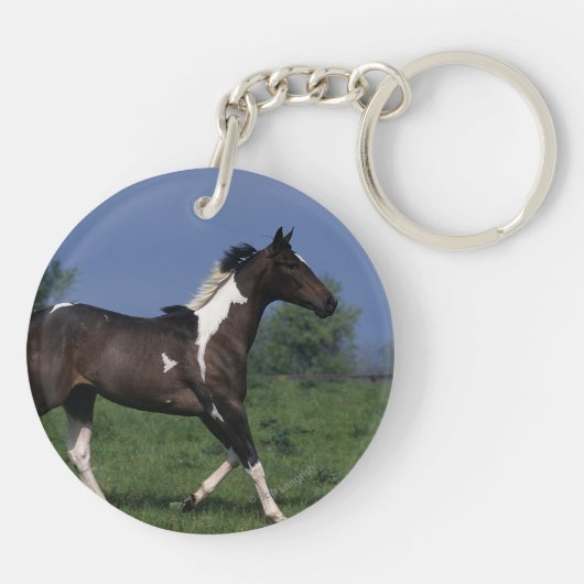 Paarden van verf die lopen 2 sleutelhanger (Achterkant)