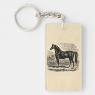 Paarden van Vintage 1800 - Sjabloon van Morgan Equ Sleutelhanger
