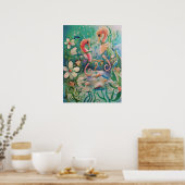 Paarden van zee in Springtime-Poster Poster (Keuken)